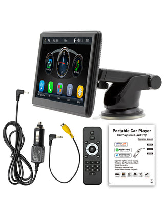 7"  Portable Wireless Carplay Car MP5 Player Multimedia Bluetooth Remote Control