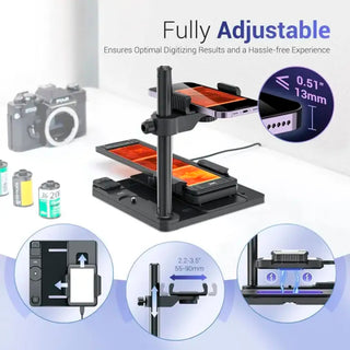 JJC Mobile Negative Film Scanner 35mm 120 Film Scanner Set Negative Film Holder