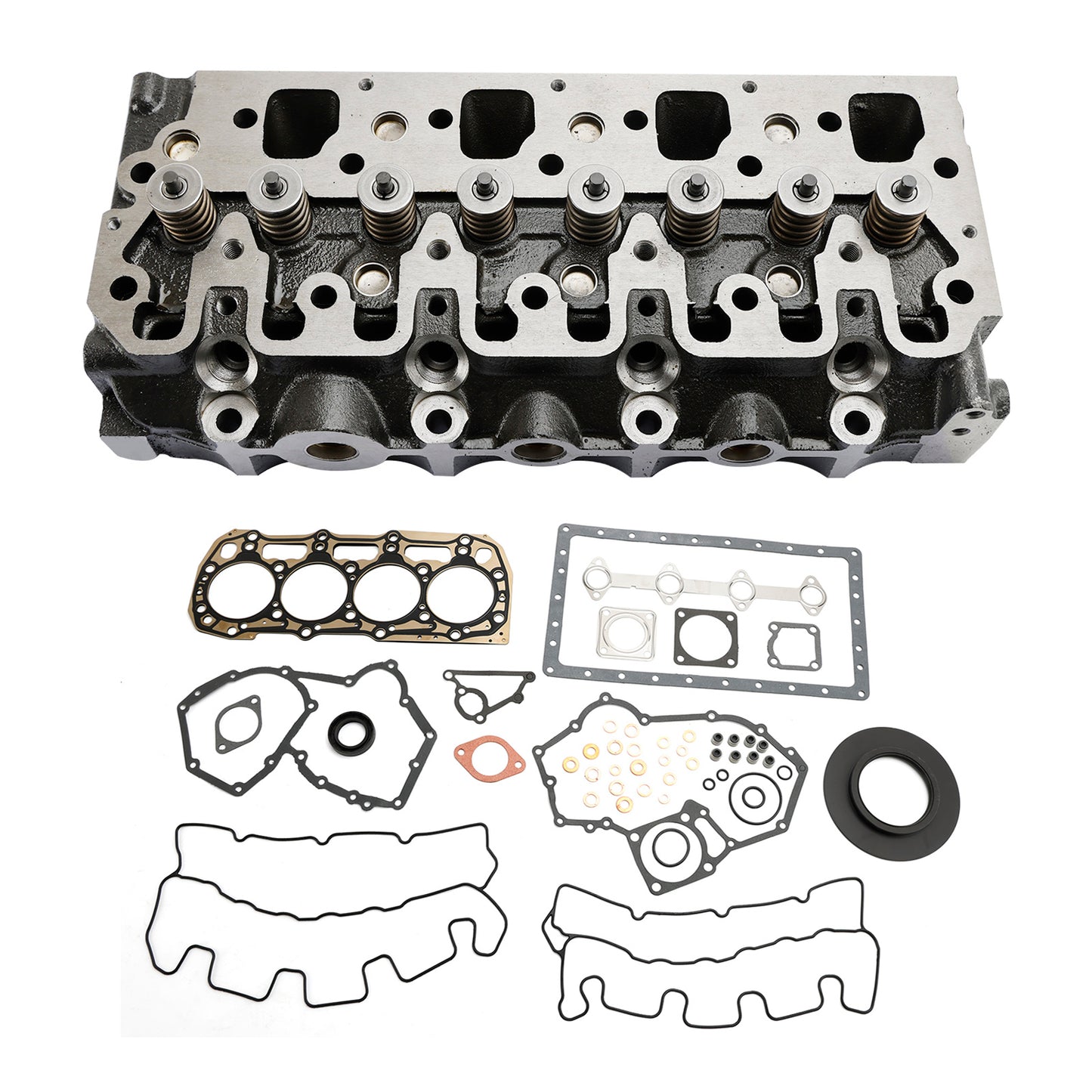 Complete Cylinder Head with Gasket Kit for Perkins Engine: 404C-22, 104-22,for Caterpillar Engine: 3024C, C2.2,Replacement for Cat: 217-1481, 319-7269,for Perkins: 111017930, 111017870