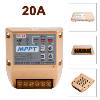 10A/20A/30A Boost MPPT Solar Controller 24V36V48V60V72V Mobile APP Smart Control