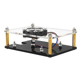 Multi-Layer Acrylic Shell Raspberry pi5 Transparent Protective Case Cooling Fan
