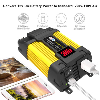 4000W Car Power Sine Wave Inverter w LED Display DC 12V To AC 220V Inverter