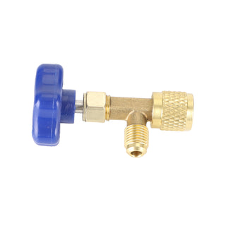 1/4 Sae Air Conditioning A/C Refrigerant Brass Can Tap Valve Opener Blue