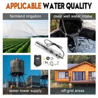 3 72V 1.2KW MPPT Screw Solar Bore Pump Submersible Deep Well Hole Head 180M

3 72V 1.2KW Deep Well Solar Submersible Bore Hole Water Pump Head 180M