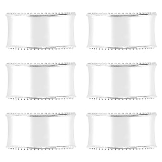 6PCS Napkin Rings Napkin Buckle Holder Adornmen Alloy Silver