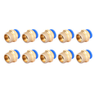 10 Pieces Pneumatic 6mm Tube X 1/4" Npt Male Connector Push To Connect Fitting