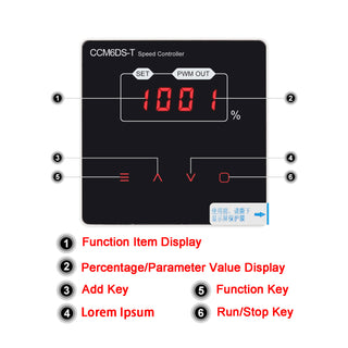 DC 12-80V 30A PWM Motor Speed Controller Digital Display Soft Start Delay Stop
