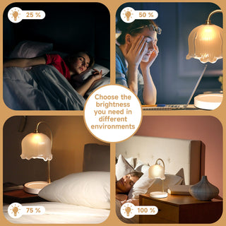 Candle Warmer Lamp with Timer & Dimmable Light - Cozy Lantern for Home, Includes 2 Bulbs