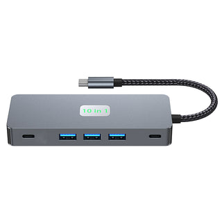 10 in 1 TYPE-C to RJ45  Gigabit USB 3.0  HDMI SD/TF PD100W USB-C Data MacBook