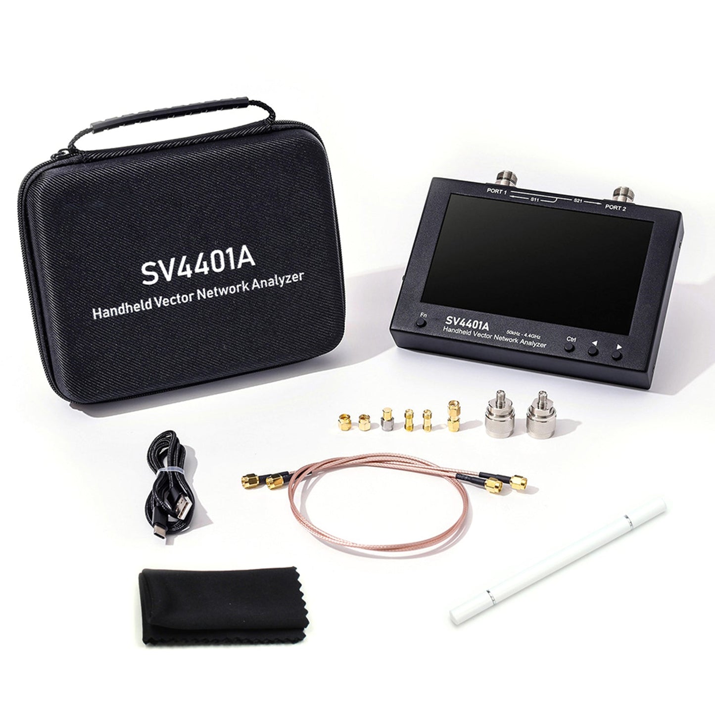 7" Screen Vector Network Analyzer SV4401A 50KHz-4.4GHz 100Db Dynamic NanoVNA