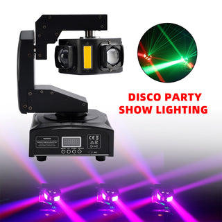 6LED Moving Head Light 3-Axis Beam Stage DMX Spot Disco Party Show Lighting