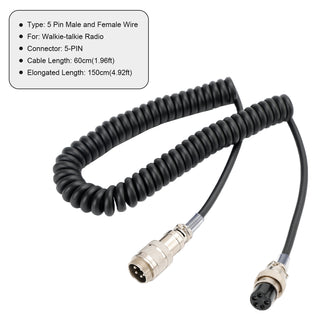 CB phone microphone hand microphone male bus 5pin extension cable radio microphone replacement