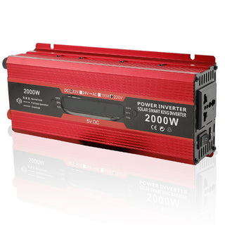 Car Power Converter Inverter DC 12V To AC 220V LCD 2000W  Charger LED Display