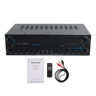 3600W Peak Stereo HiFi Power Bluetooth Amplifier High-Power 5.1 Subwoofer Home