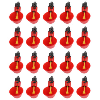 20Pack Poultry Water Drinking Cups Chicken Hen Plastic Automatic Drinker Quail