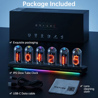 Nixie Tube Clock Wi-Fi SYNC 12/24H No Assembly Required A Retro Gift for Friends