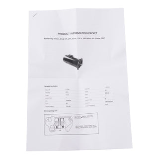 USQ1252 pool pump motor 2.5 HP 230 V motor Dual voltage pool motor 115/230 V