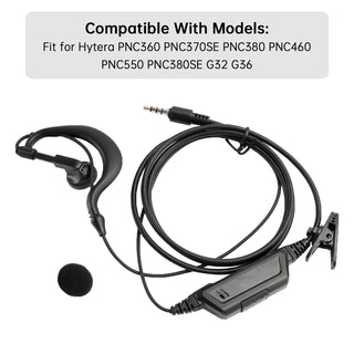 PNC380-T35 Earhook Headset For PNC360 PNC370SE PNC380 PNC380SE G32 G36