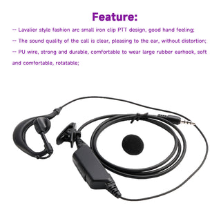PNC380-T35 Earhook Headset For PNC360 PNC370SE PNC380 PNC380SE G32 G36