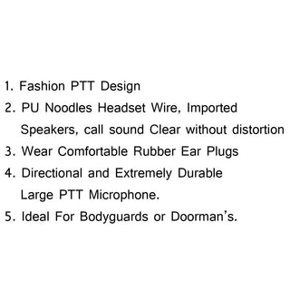 TG-UV2 UV-5R Headset LINTON BAOFENG Kenwood Red TYT Kopfhörer 1x B7 2-Way Für