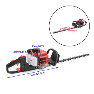 24“ Double Sided Blade 26cc Gas Hedge Trimmer Recoil Gasoline Trim Blade