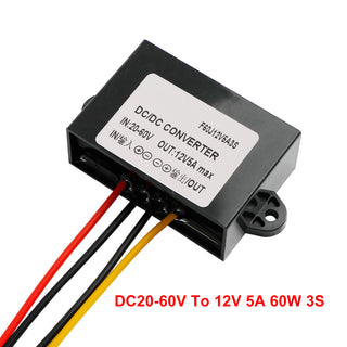 Waterproof Buck Step Down Converter DC20-60V to DC12V 5A Car Power Module