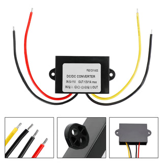 Waterproof DC-DC Boost Step-Up Converter 1A 6V To 12V Car Power Supply Module