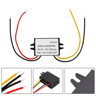 Waterproof DC-DC Boost Step-Up Converter 6V To 12V A Car Power Supply Module