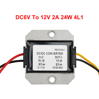 Waterproof DC/DC Converter Regulator 6V Step Up to 12V 2A 24W
