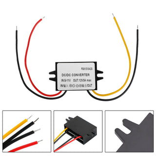 Waterproof DC-DC Boost Step-Up Converter 6V To 12V 3A Car Power Supply Module