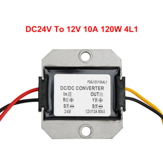 WaterProof DC/DC 24V to 12V 10A 120W Step Down Power Converter Regulator