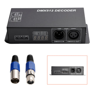 LED RGBW DMX 512 Controller Decoder Dimmer 4Channels 32A 4x8A Stripe Light