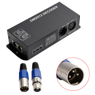 LED RGBW DMX 512 Controller Decoder Dimmer 4Channels 32A 4x8A Stripe Light