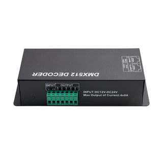 LED RGBW DMX 512 Controller Decoder Dimmer 4Channels 32A 4x8A Stripe Light