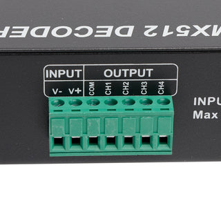 LED RGBW DMX 512 Controller Decoder Dimmer 4Channels 32A 4x8A Stripe Light