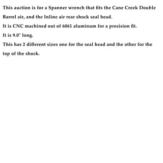 BCD0344 Seal Head Wrench Clone for Cane Creek DB Inline