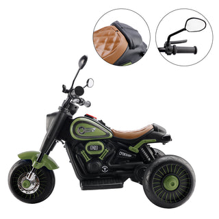 3Wheel 6V Kid Ride On Motorcycle Electric Toy With Colorful Light Music Green