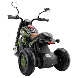 3Wheel 6V Kid Ride On Motorcycle Electric Toy With Colorful Light Music Green