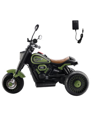 3Wheel 6V Kid Ride On Motorcycle Electric Toy With Colorful Light Music Green