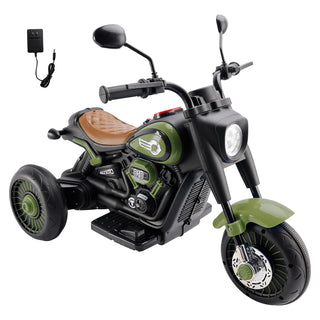 3Wheel 6V Kid Ride On Motorcycle Electric Toy With Colorful Light Music Green