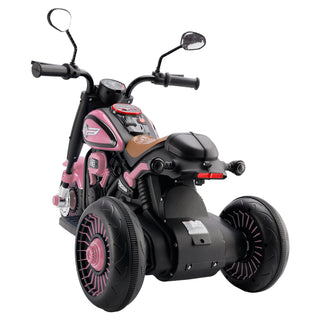 3Wheel 6V Kid Ride On Motorcycle Electric Toy With Colorful Light And Music Pink