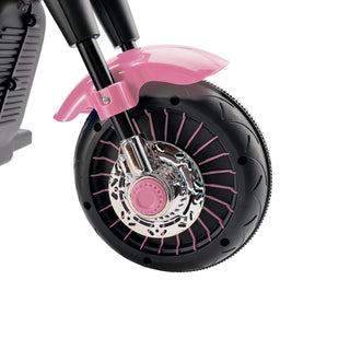 3Wheel 6V Kid Ride On Motorcycle Electric Toy With Colorful Light And Music Pink