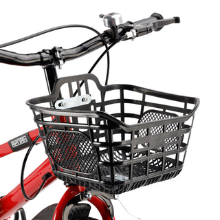 16 inch Children Bicycle w/ Training Wheels Basket Kickstand Red