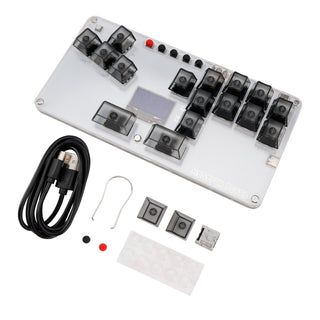 MustFun Hitbox Mini Stickless Controller Suitable For PC/PS3/PS4/Switch Black