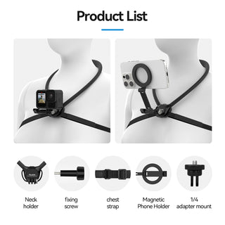 Two in One Magnetic Neck Halter Air Cushion Padding Camera Neck Holder SE2.0