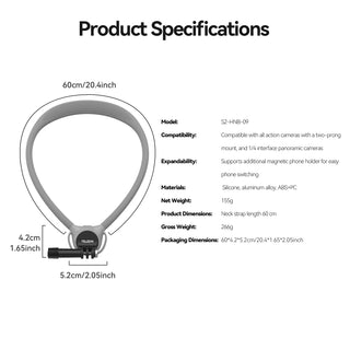 Upgraded Two in One Magnetic Neck Halter Anti-Slip Air Cushion Padding Camera