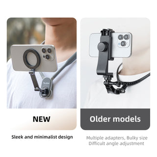 Magnetic Neck Halter Bracket Quick Release Shock Absorption For Mobile Phone