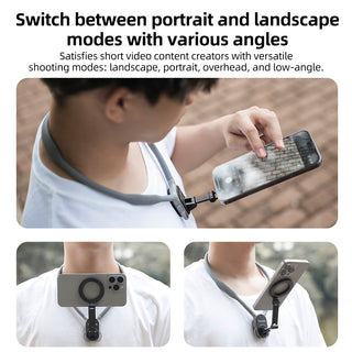 Magnetic Neck Halter Bracket Quick Release Shock Absorption For Mobile Phone