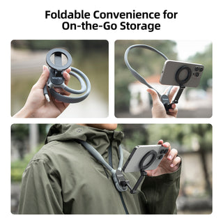 Magnetic Neck Halter Bracket Quick Release Shock Absorption For Mobile Phone