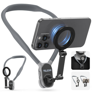 Magnetic Neck Halter Bracket Quick Release Shock Absorption For Mobile Phone